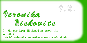 veronika miskovits business card